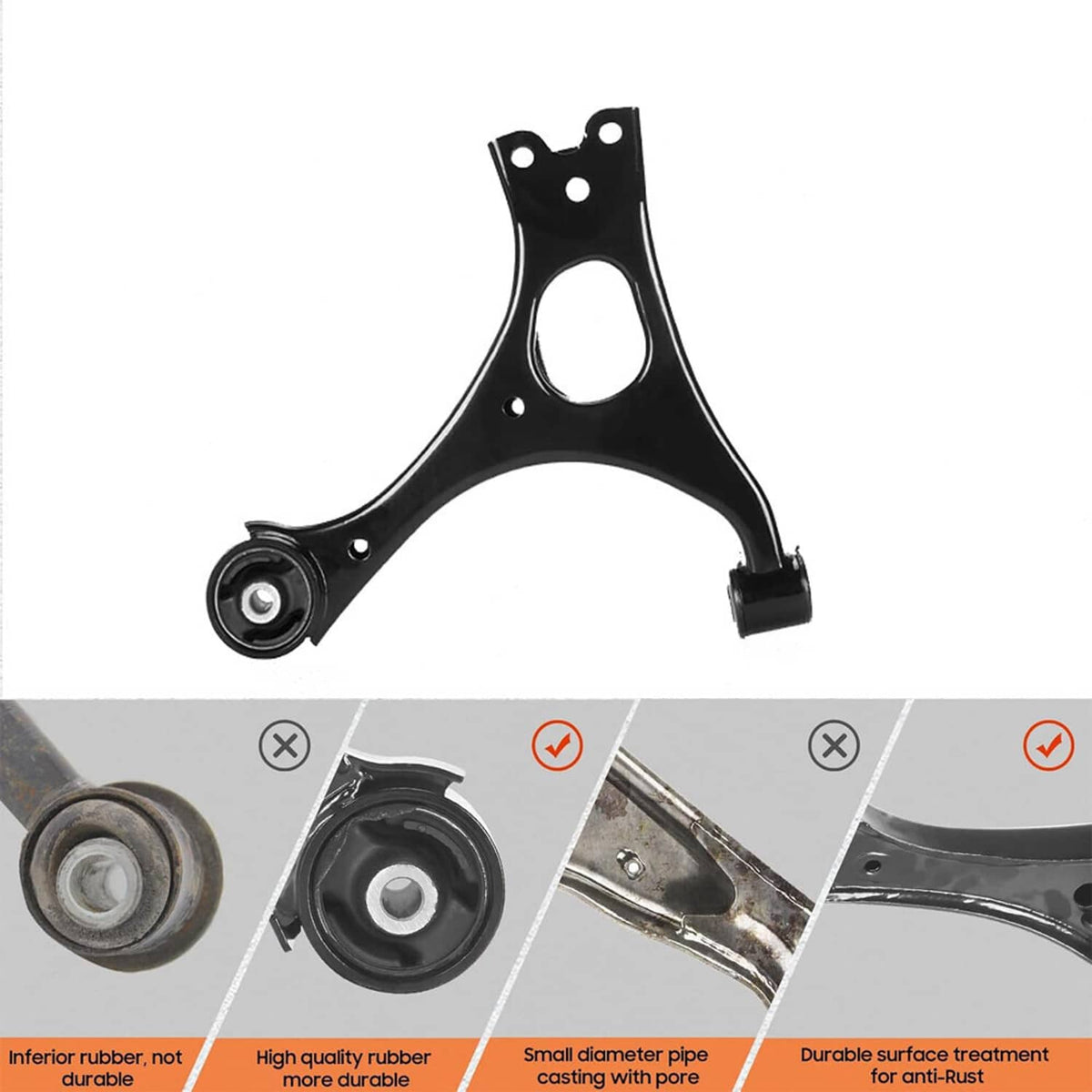 Solidspare 14Pcs Suspension Kit Front Lower Control Arms for Honda Civic 2006-2011 K620383