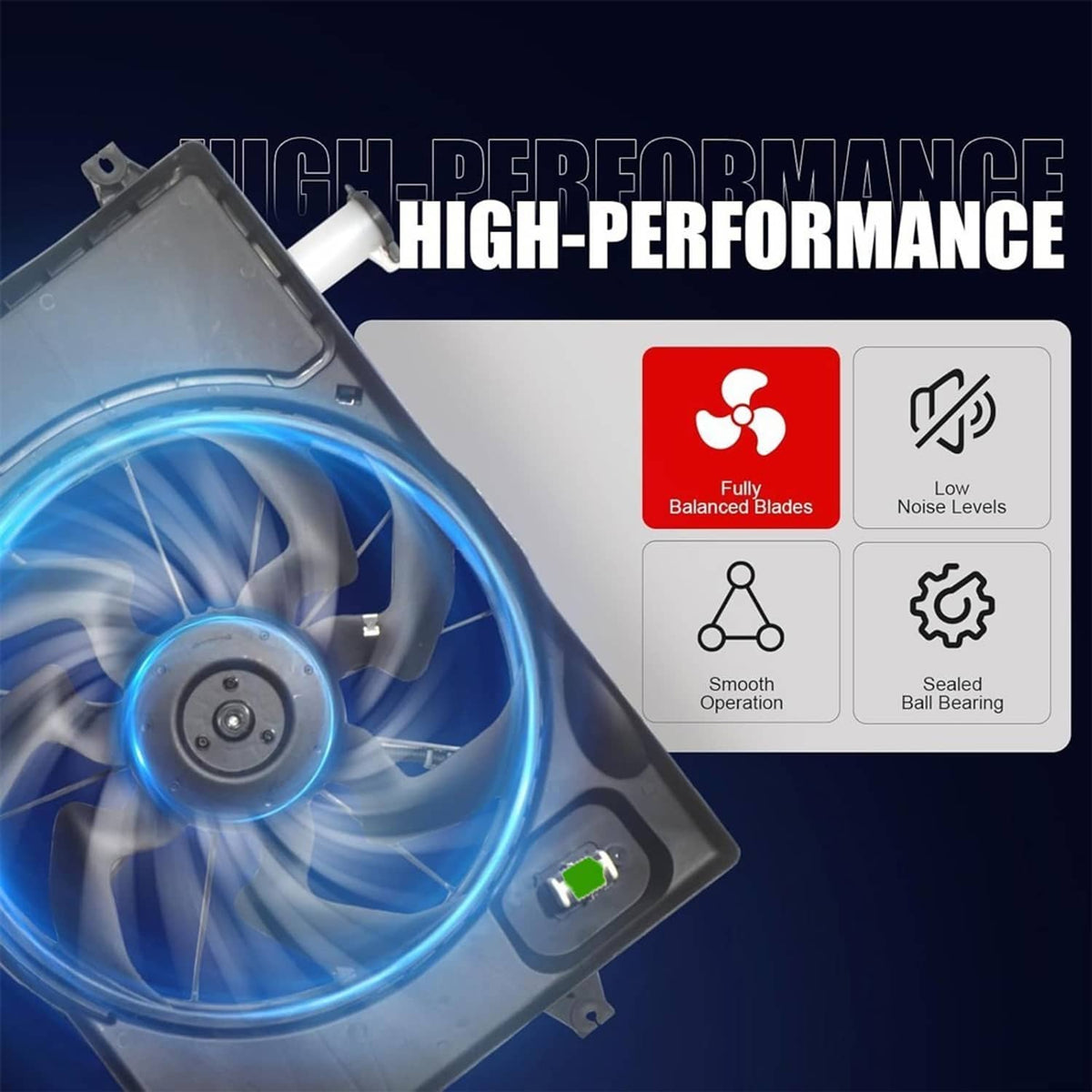 Solidspare Engine Radiator Cooling Fan for 2017-20 Hyundai Elantra 2019-2022 Kia Forte 2.0L