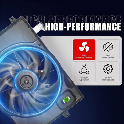 Solidspare Engine Radiator Cooling Fan for 2017-20 Hyundai Elantra 2019-2022 Kia Forte 2.0L