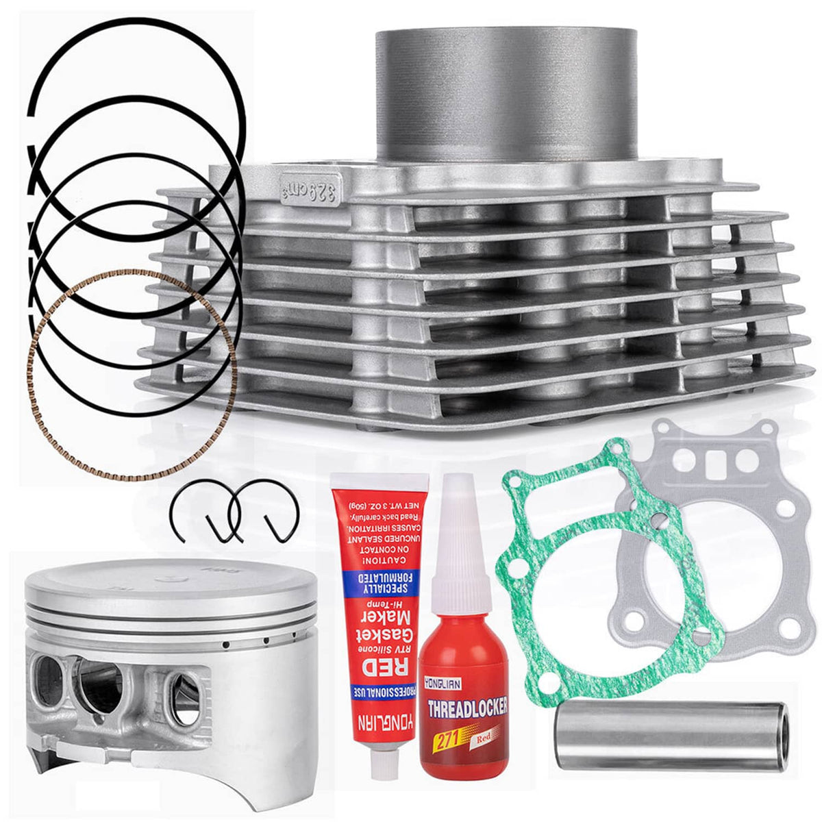 Solidspare Cylinder Piston Gasket Top End Rebuild Kit For 2000 - 2006 Honda Rancher TRX350