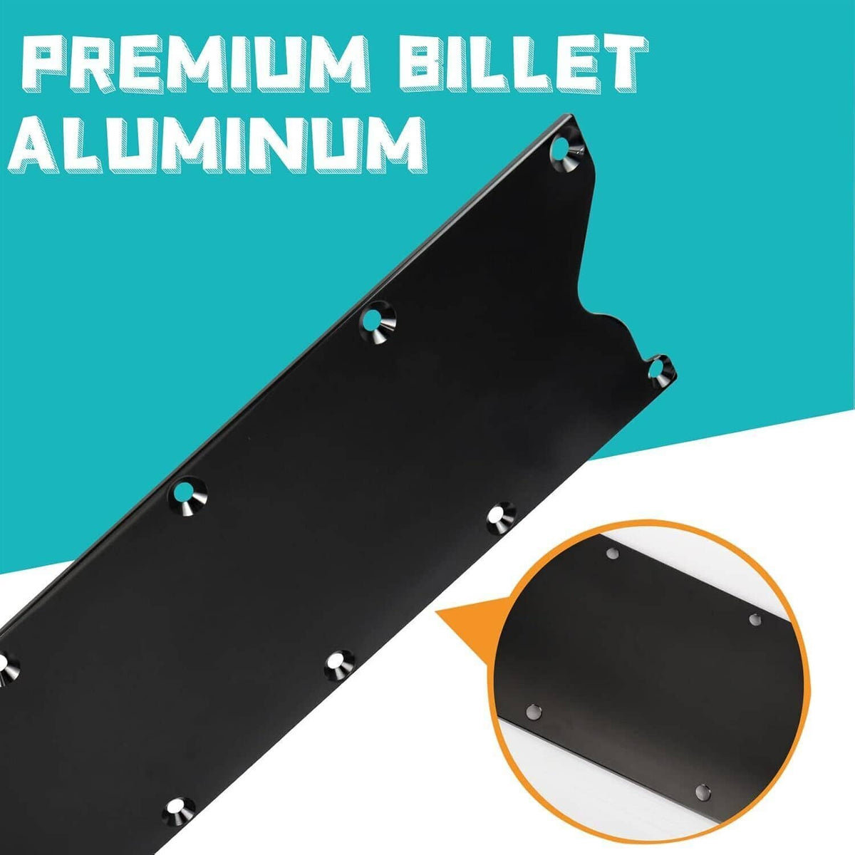Solidspare For LS Gen 3 Billet LS1 LS2 LS3 LS7 Valley Pan Cover Plate (Knock Sensor Delete)