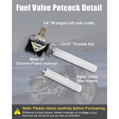 Solidspare Fuel Valve Petcock For Harley Davidson Sportster 883 1200 61338-94D XLH883 1200