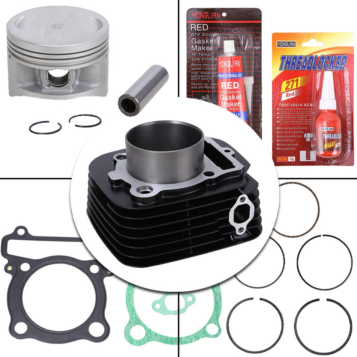 Solidspare Cylinder Piston Gasket Top End Kit for 1995-2009 Yamaha ATV Wolverine 350 YFM350