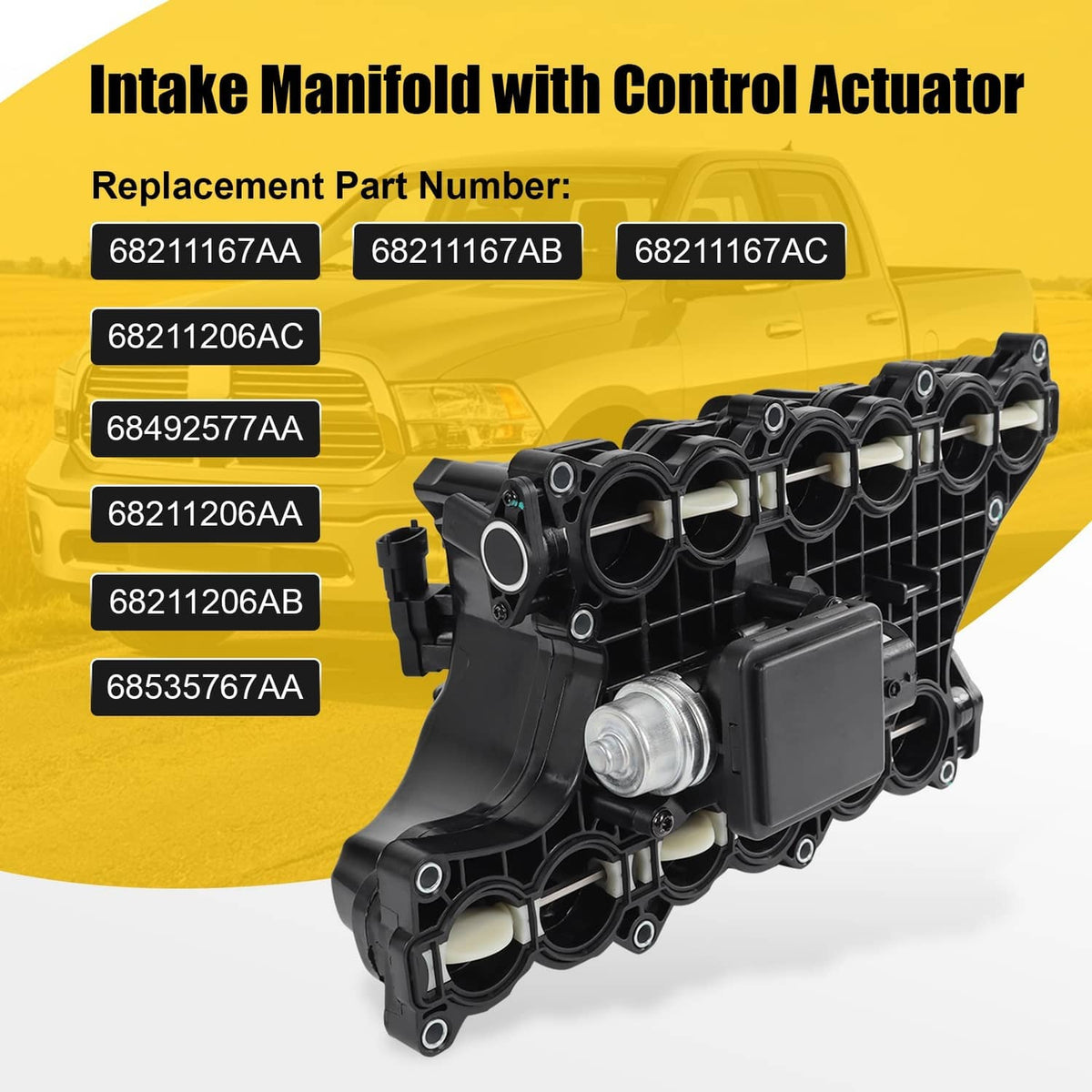Solidspare 615-311 Intake Manifold Assembly w/ Actuator For EcoDiesel 3.0L V6 68211167AB