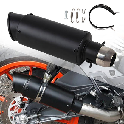 Solidspare Universal Exhaust Muffler Tail Pipe Slip on DB Killer Black Motorcycle Exhaust