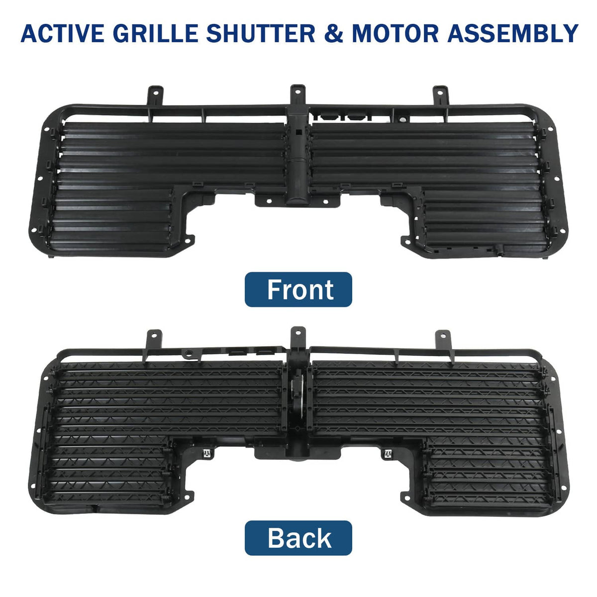 Solidspare 84363184 Front Radiator Shutter w/Motor For 17-2019 Silverado 1500 Sierra 1500