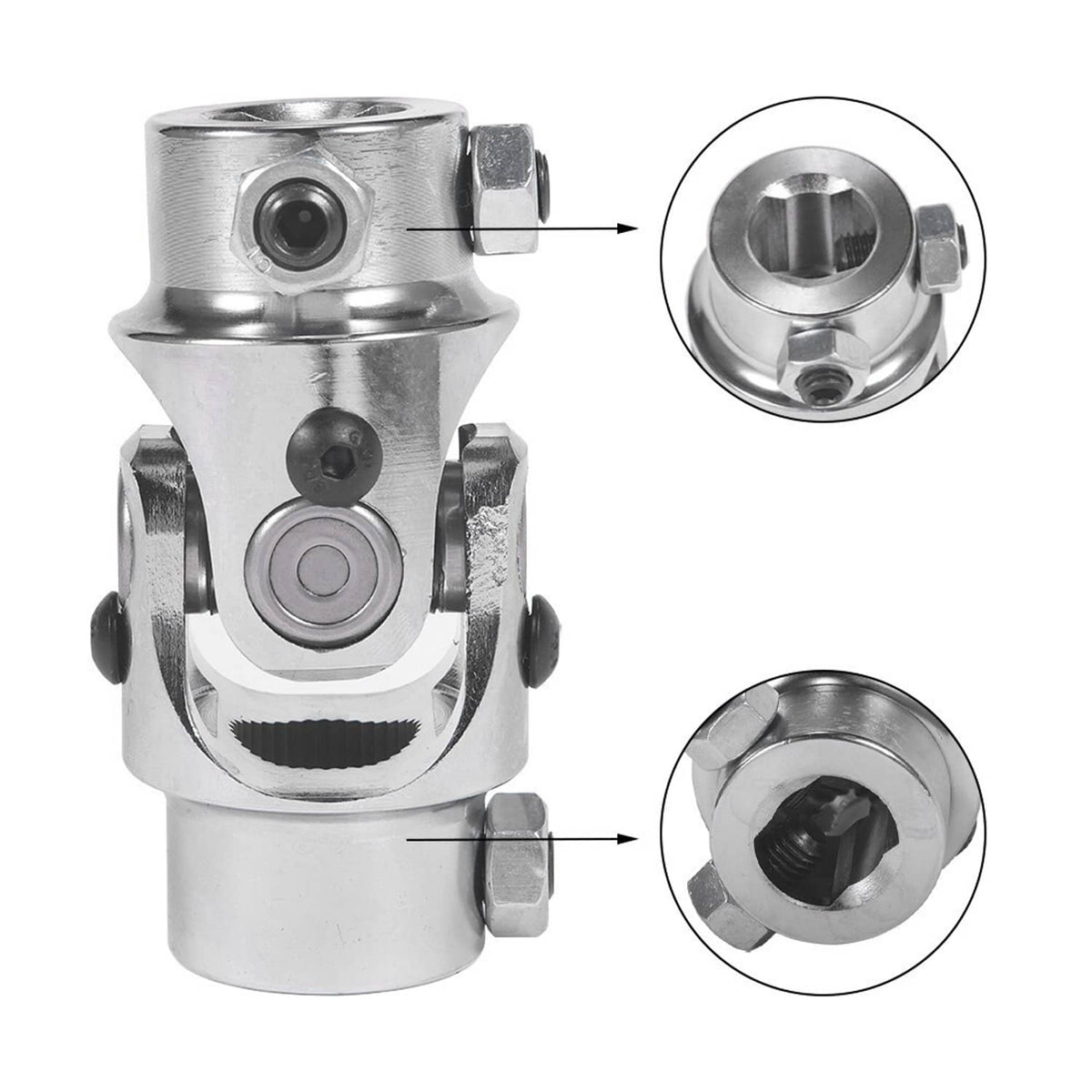 Solidspare New 3/4-36 Spline 3/4 DD U-Joint For Chevy Ford Universal Steering Shaft Coupler