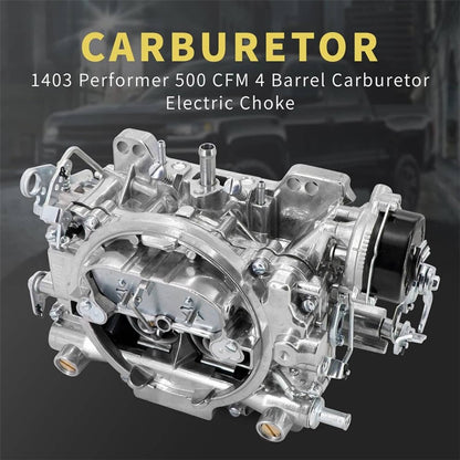 Solidspare 4 Barrel Carburetor Replace for Edelbrock 1403 Performer Electric Choke 500 CFM