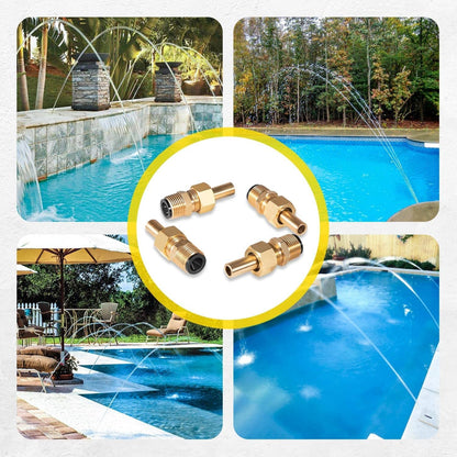 Solidspare 4 Pack Swimming Pool Spa Brass Deck Jet Nozzle Replacement For R0560400 590041