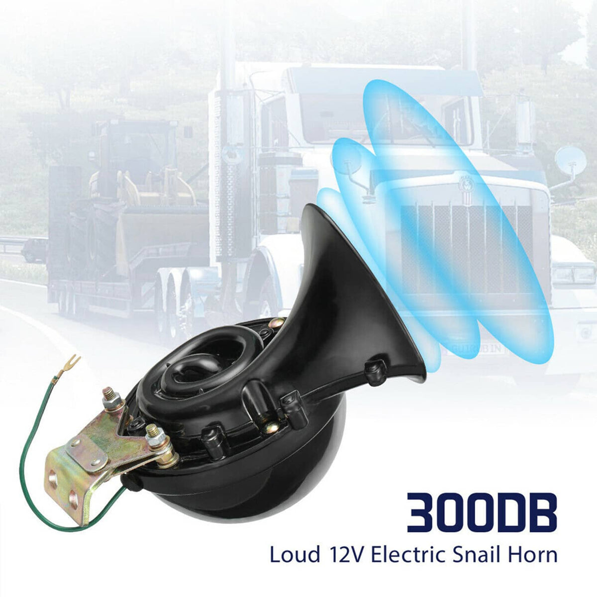 Solidspare 2pcs Super Loud Electric Car Snail Air Horn Truck Boat Motorcycle Van Universal