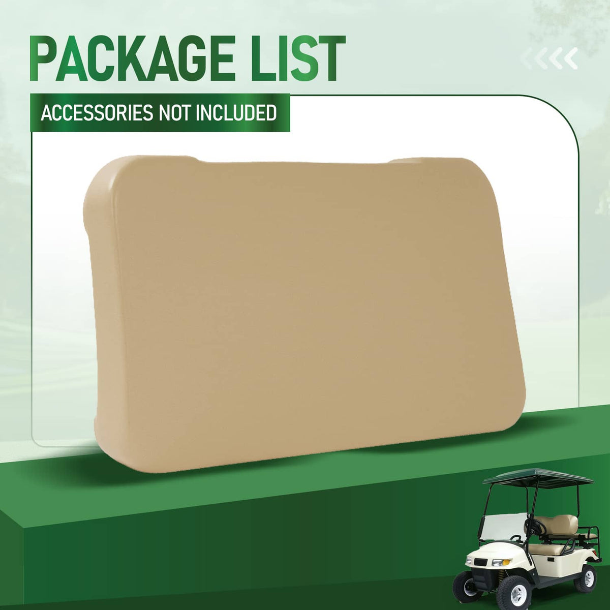 Solidspare Tan Seat Bottom Cushion Assembly For EZGO Workhorse 96-2003 Golf Cart #71664G07