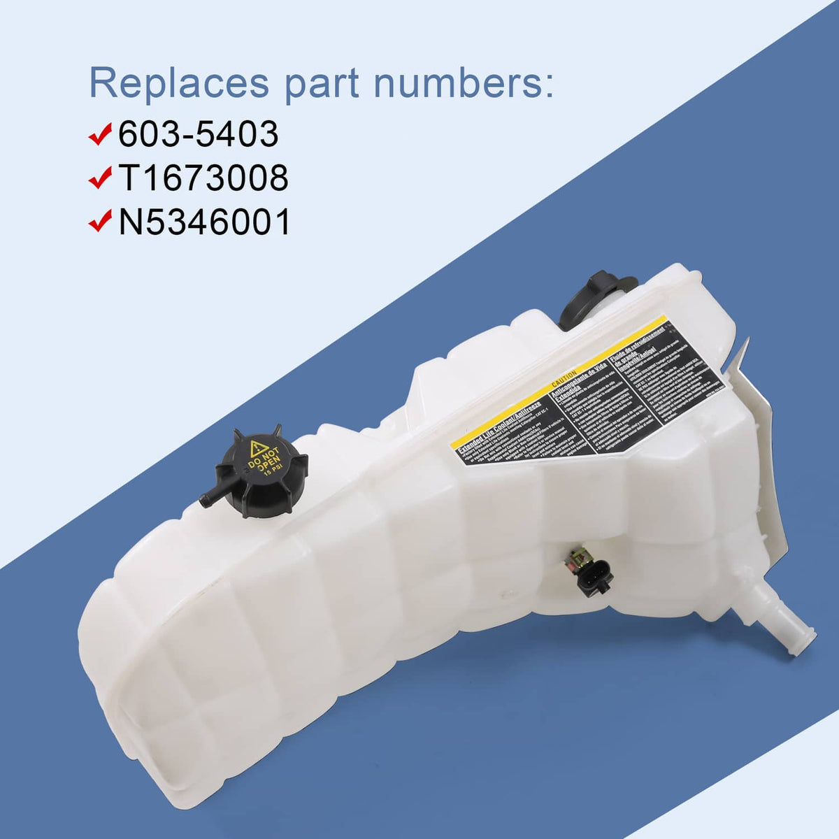 Solidspare Coolant Recovery Reservoir Bottle Tank NEW For Kenworth T660 T800 Peterbilt