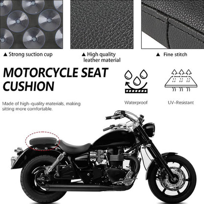 Solidspare For Harley Honda Motorcycle 6 Suction Cup Rear Fender Passenger Pillion Pad Seat