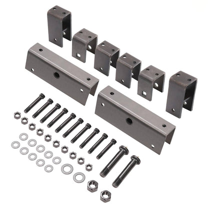 Solidspare 2" Slipper Spring Tandem Axle Hanger Kit w/ 2 Equalizer Bolts For Trailer
