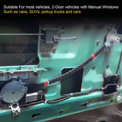 Solidspare Universal Electric Power Window Lift Regulator Conversion Kit for 2 Door Pickup