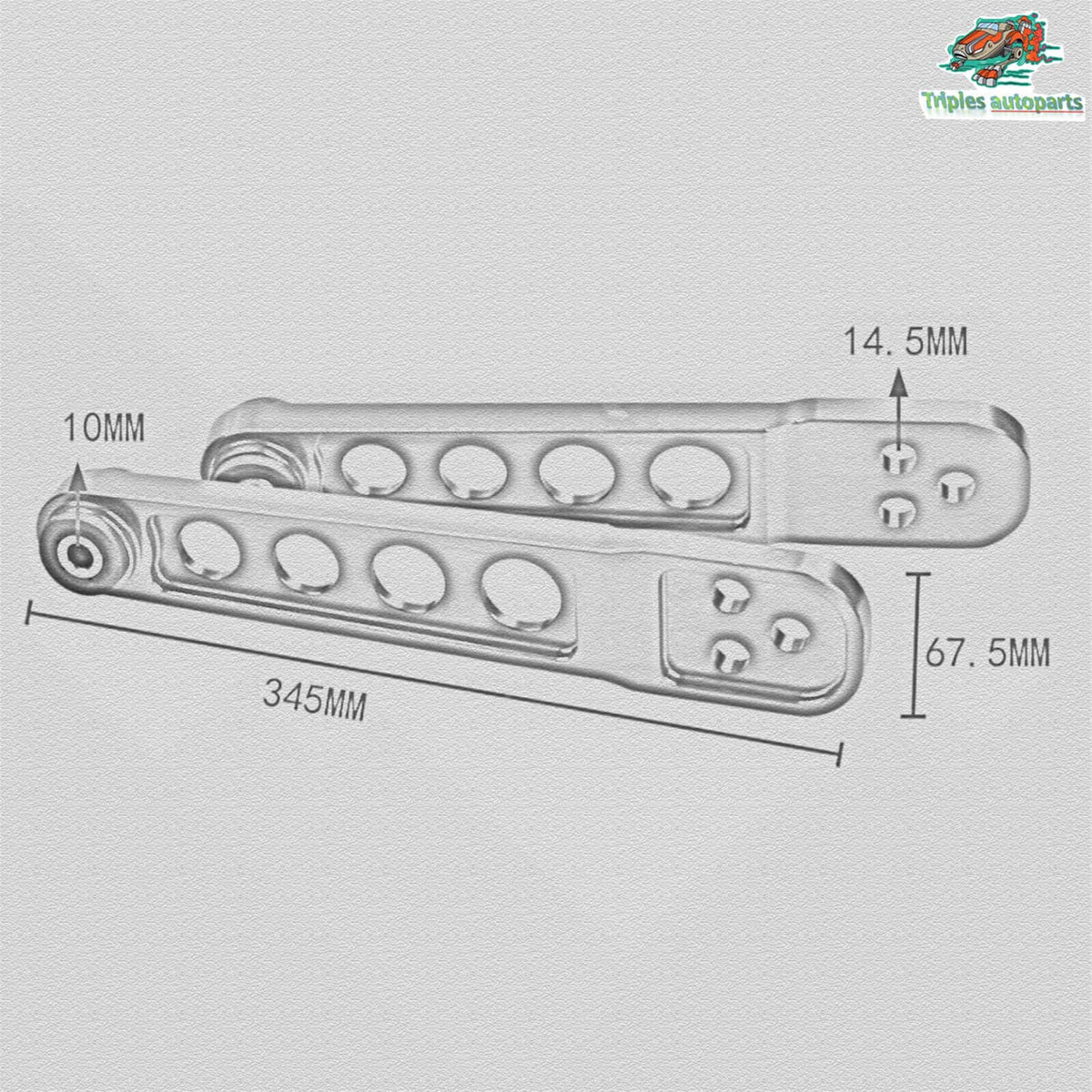 Solidspare Rear Lower Control Arm Subframe Brace Fit For Civic 01-05 DX ES LX EX SI EM EP3