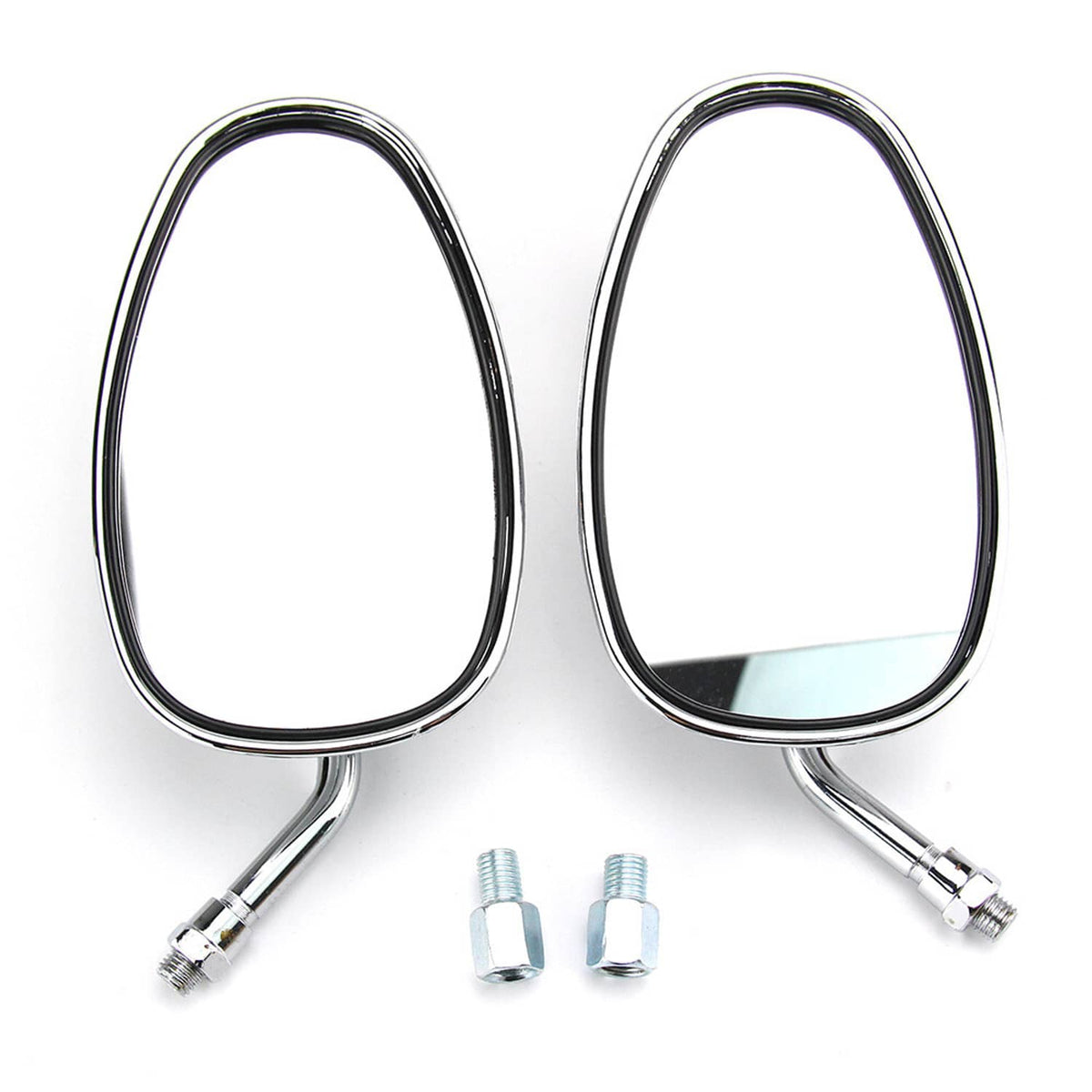 Solidspare 10MM Chrome Rectangle Motorcycle Mirrors For Kawasaki Vulcan VN 500 800 900 1600