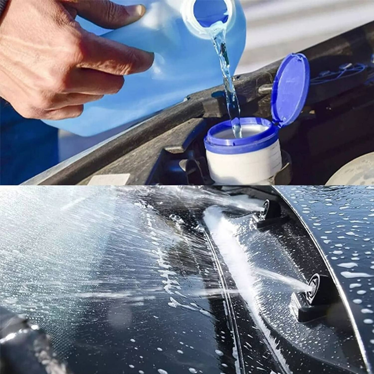 Solidspare 1.7L Aluminum Windshield Wiper Washer Fluid Bottle Overflow Reservoir Water Tank