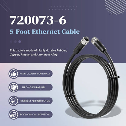 Solidspare Replace for Humminbird 720073-6 5ft. Boat Ethernet Cable AS EC 5E Ethernet Cor
