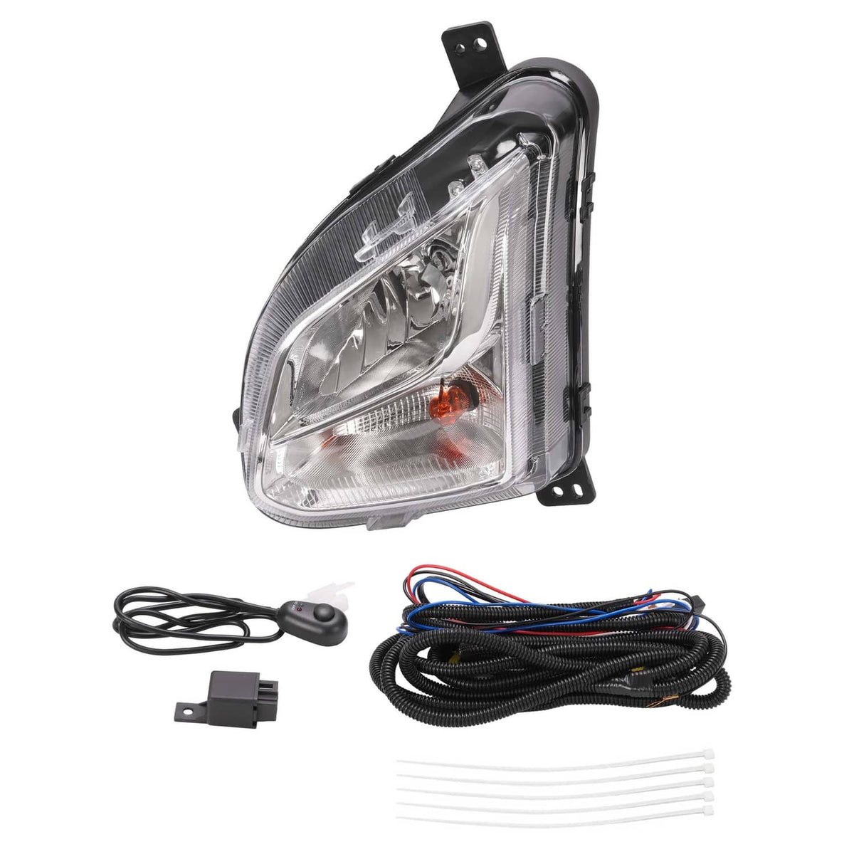 Solid Spare Bumper Fog Light w/Signal Lamp Left Driver For Chevy Equinox 2018-2021 w/Wiring