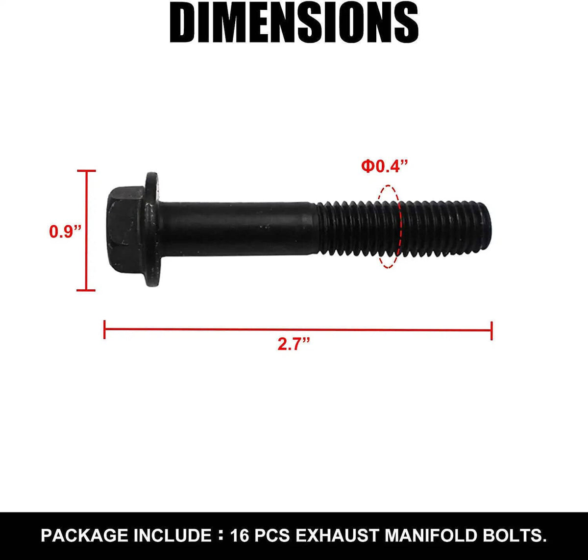 Solidspare 16Pcs Manifold Bolt Kit For 1994-2003 Ford F250 F350 7.3L Powerstroke Diese
