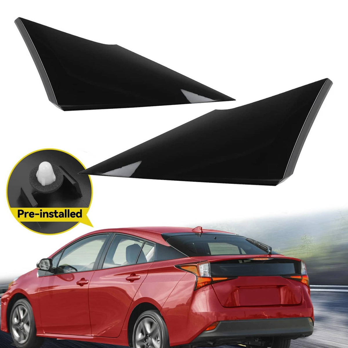 Solid Spare Rear LH+RH Quarter Molding Cover Panel For Toyota Prius 16-22 Prius Prime 17-22