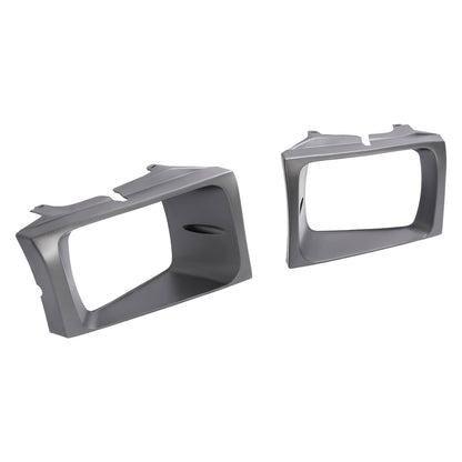 Solid Spare 2PCS Headlight Door Set Bezel For Ford Super Duty F250 F350 F450 F550 1999-2004