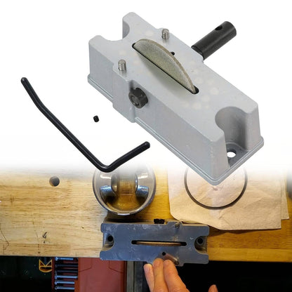 Solidspare 66785 Manual Engine Piston Ring Filer Tool Grinder W/120 Grit Kit Grinding Wheel
