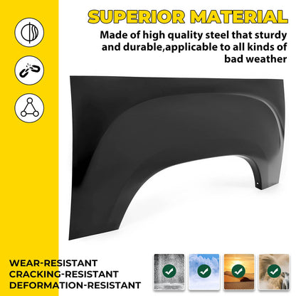 Solid Spare For GMC Sierra Pickup 6.6' & 8' Truck Bed 07-13 Wheel Arch Repair Panel Right RH