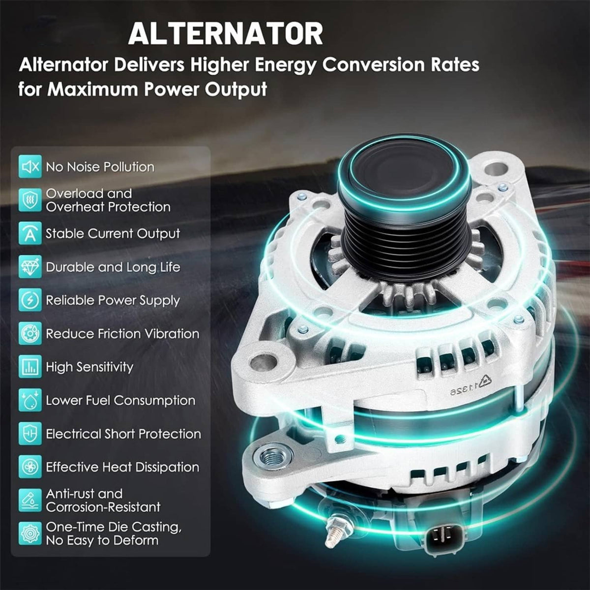 Solidspare New Alternator 11326 For 2010-2016 Toyota Highlander 2007-2016 Sienna 3.5L 150A