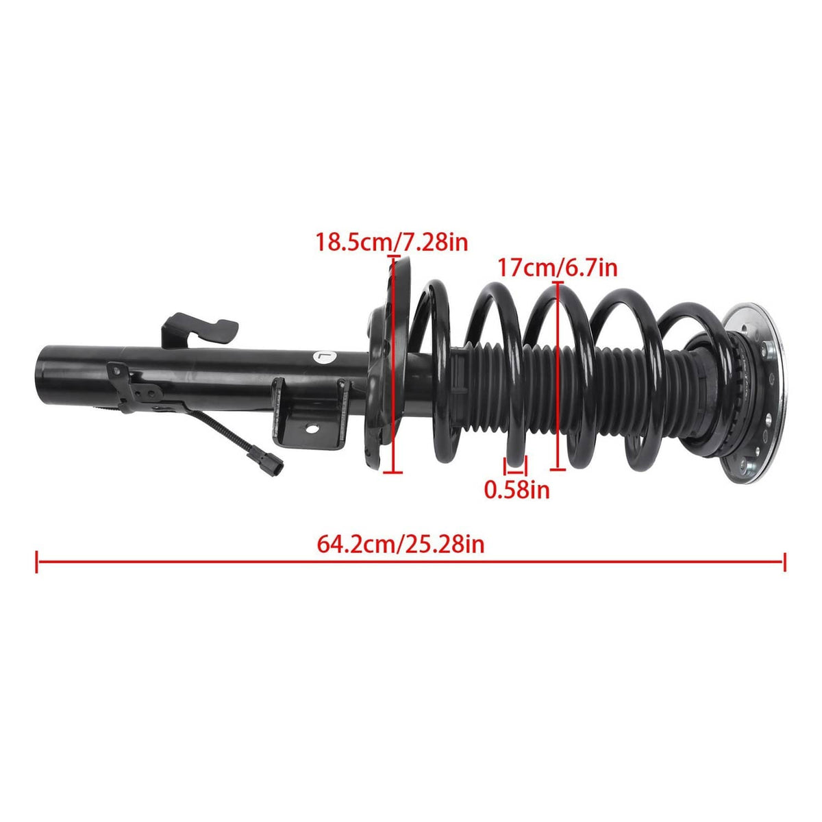 Solidspare Front Shock Absorber Struts w/ Electric LR024437 For 2012-19 Range Rover Evoque