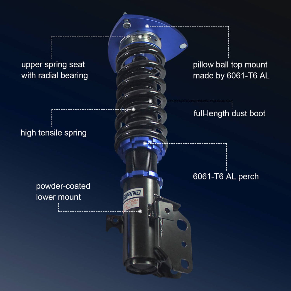 Solidspare Full Coilovers Kits For 2008-2013 Subaru Impreza Coil Springs Suspension Struts