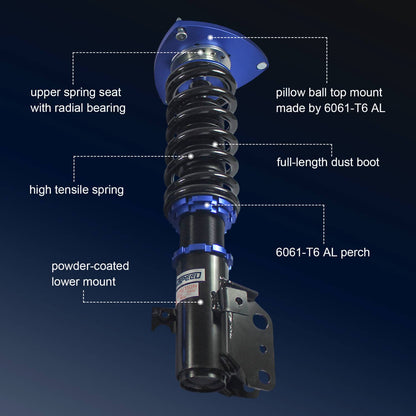 Solidspare Full Coilovers Kits For 2008-2013 Subaru Impreza Coil Springs Suspension Struts