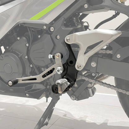 Solidspare Front Driver Foot Pegs Footrest Bracket Fit For Kawasaki Ninja 400 Z400 2019-24