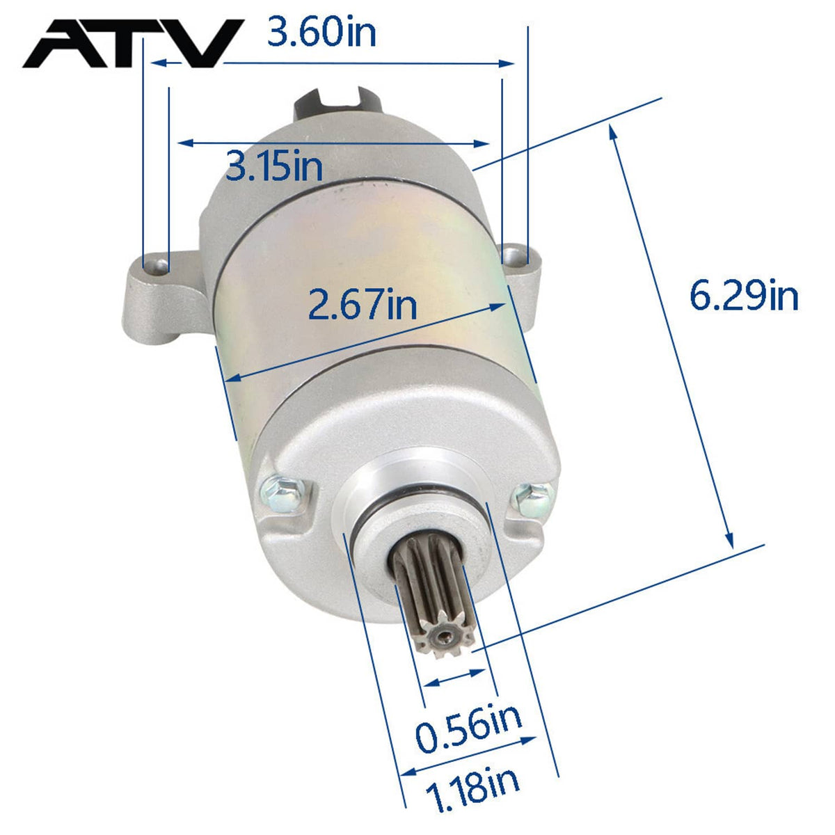 Solidspare Starter Motor for Yamaha Kodiak 700 YFM700 YFM 700 2016-2021 28P-81890-01-00