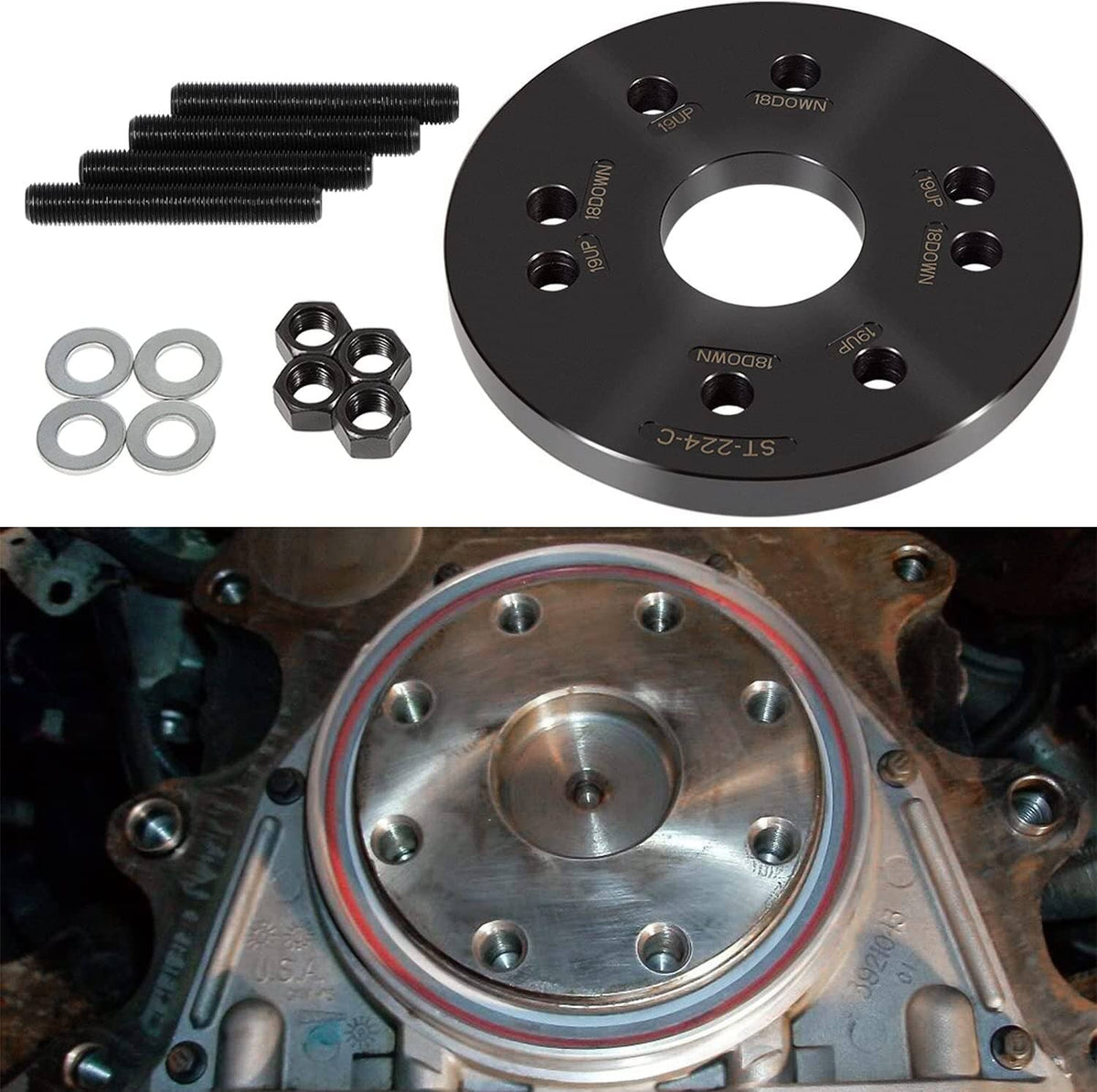 Solid Spare Rear Crankshaft Seal & Wear Sleeve Installer for Cummins 3.9L,5.9L,6.7L,ISC 8.3L