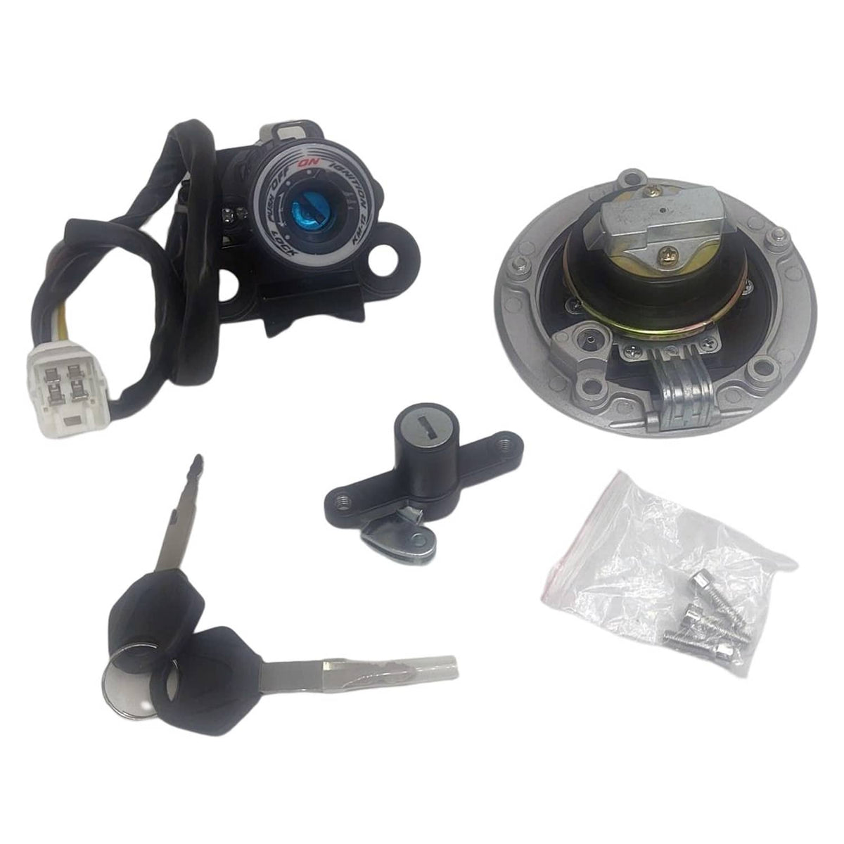 Solidspare Ignition Switch Gas Fuel Tank Cap For Kawasaki Ninja 650/EX650 2013-2016