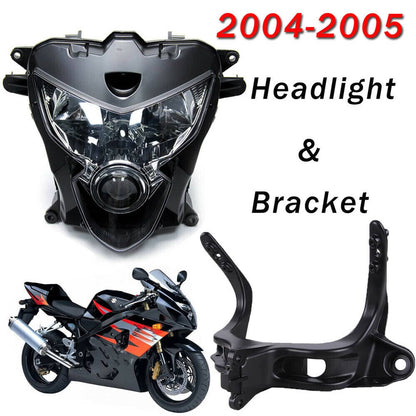Solidspare Front Headlight +Upper Stay Fairing Bracket For Suzuki GSXR600 GSXR750 2004-2005