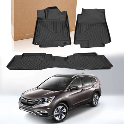 Solidspare Front&Rear Car Floor Mats Liners For 2012-2016 Honda CR-V Waterproof All Weather