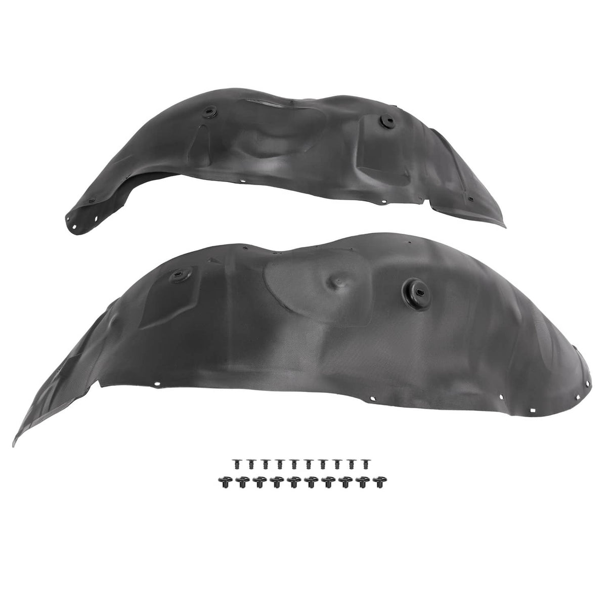 Solid Spare Front Driver & Passenger Side Inner Fender Liners For 07-13 Chevy Silverado 1500