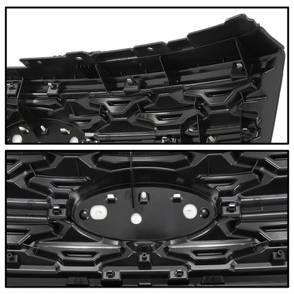 Solid Spare For Ford Explorer 2018 2019 Front Bumper Grill Upper Grille ABS Painted Chrome