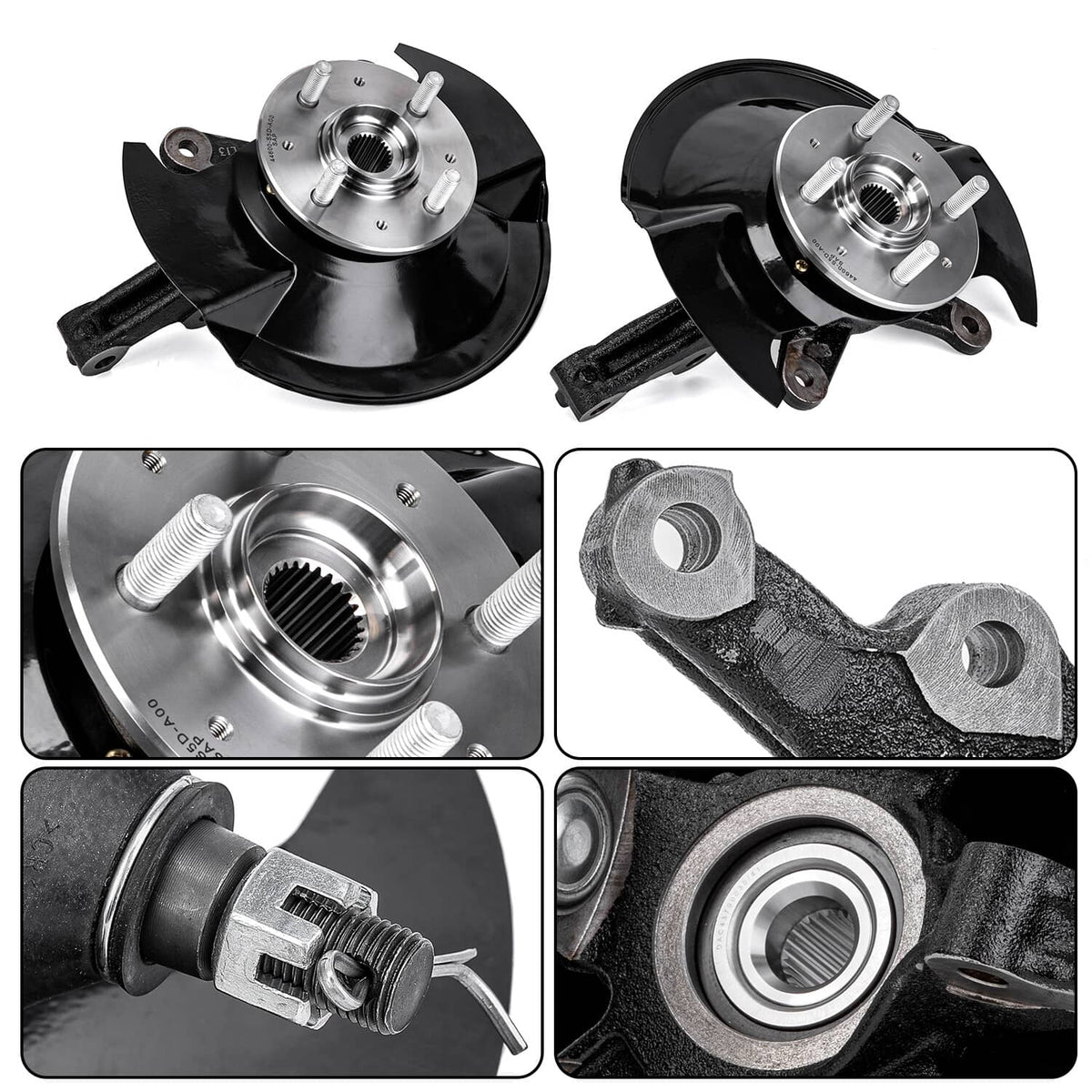 Solidspare Front Wheel Hub Bearing Steering Knuckle For Honda Civic L4 1.7L CNG & Petrol