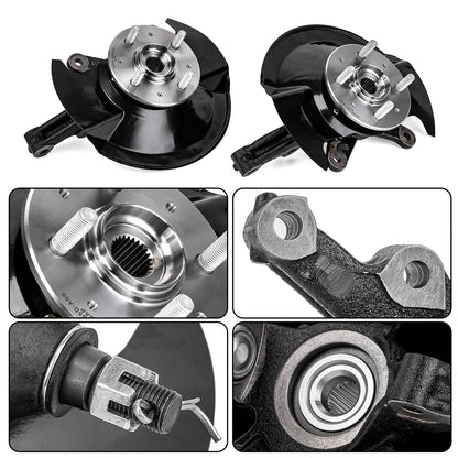 Solidspare Front Wheel Hub Bearing Steering Knuckle For Honda Civic L4 1.7L CNG & Petrol