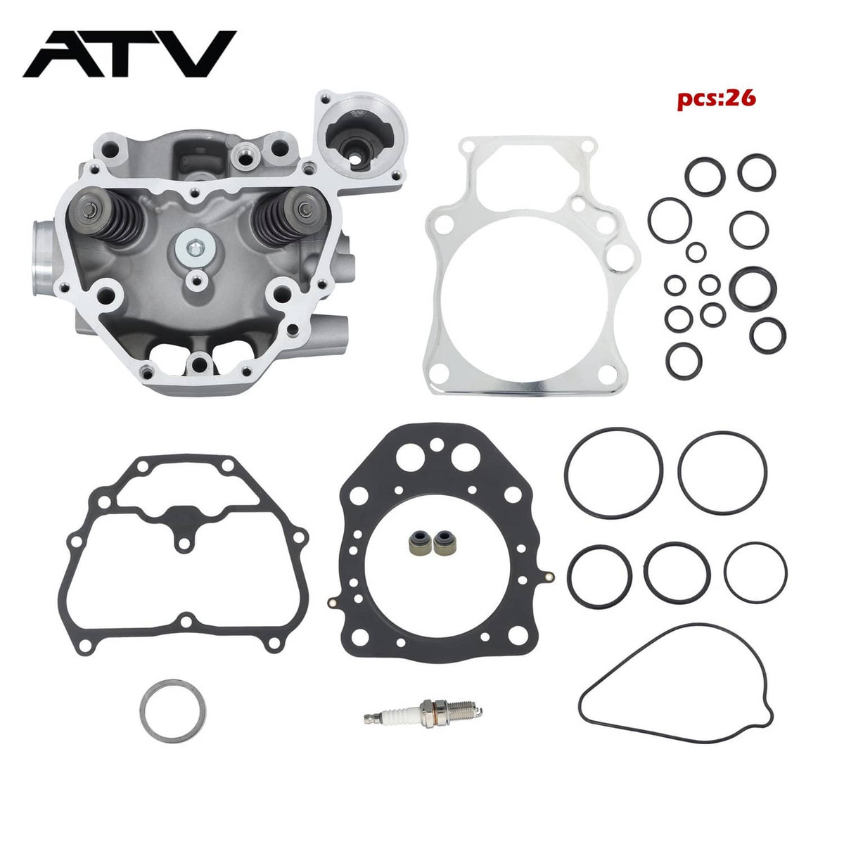 Solidspare 2009-2024 for Honda TRX500 Rebuild Kit Cylinder head 12200-HP7-A01 New