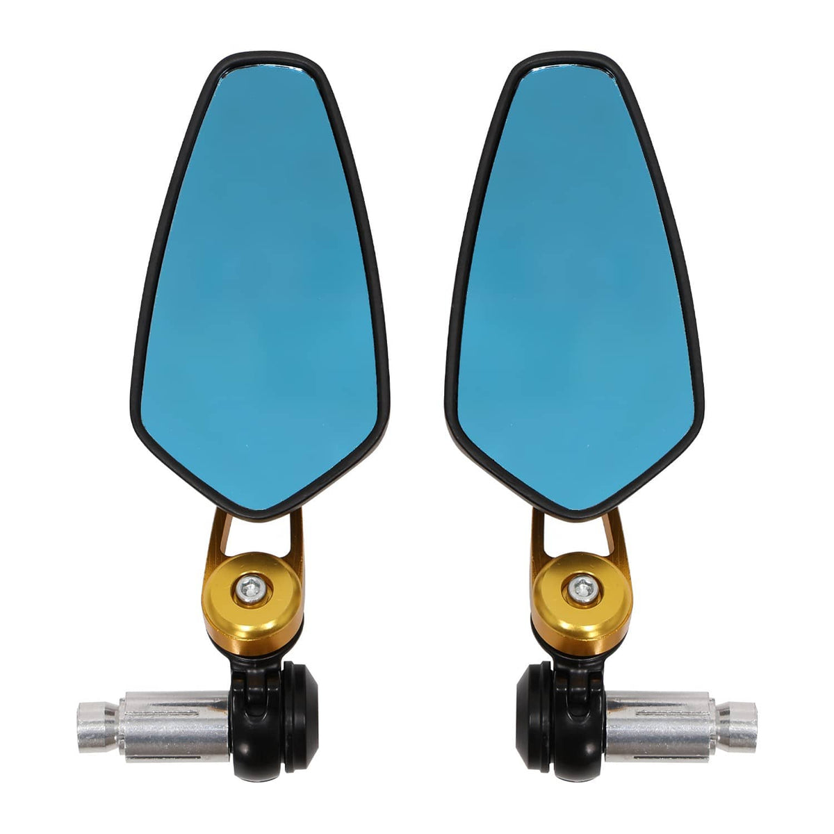 Solidspare 7/8" 22mm Bar End Rear View Mirrors CNC Universal Fit For Honda Yamaha Kawasaki