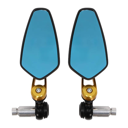 Solidspare 7/8" 22mm Bar End Rear View Mirrors CNC Universal Fit For Honda Yamaha Kawasaki