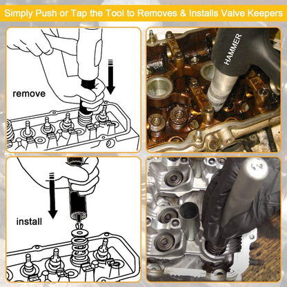 Solidspare 36050 Valve Keeper Remover Installer Kit for Toyota 4 Cylinder Chrysler 4.5-7mm