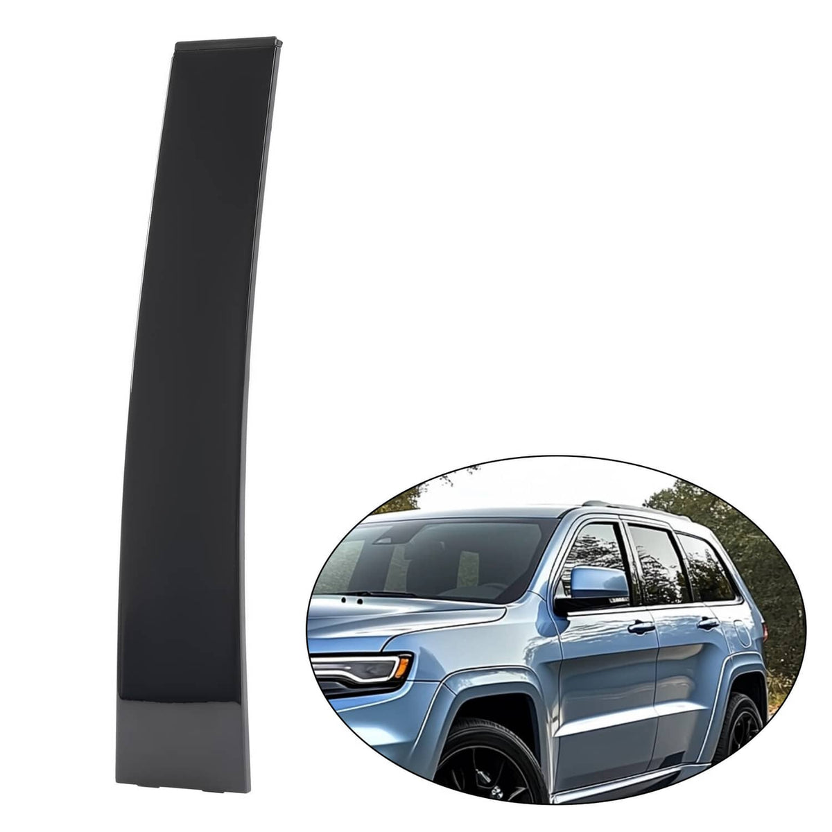 Solid Spare LH Rear B Pillar Door Window Trim Applique For JEEP GRAND CHEROKEE 2011-2021