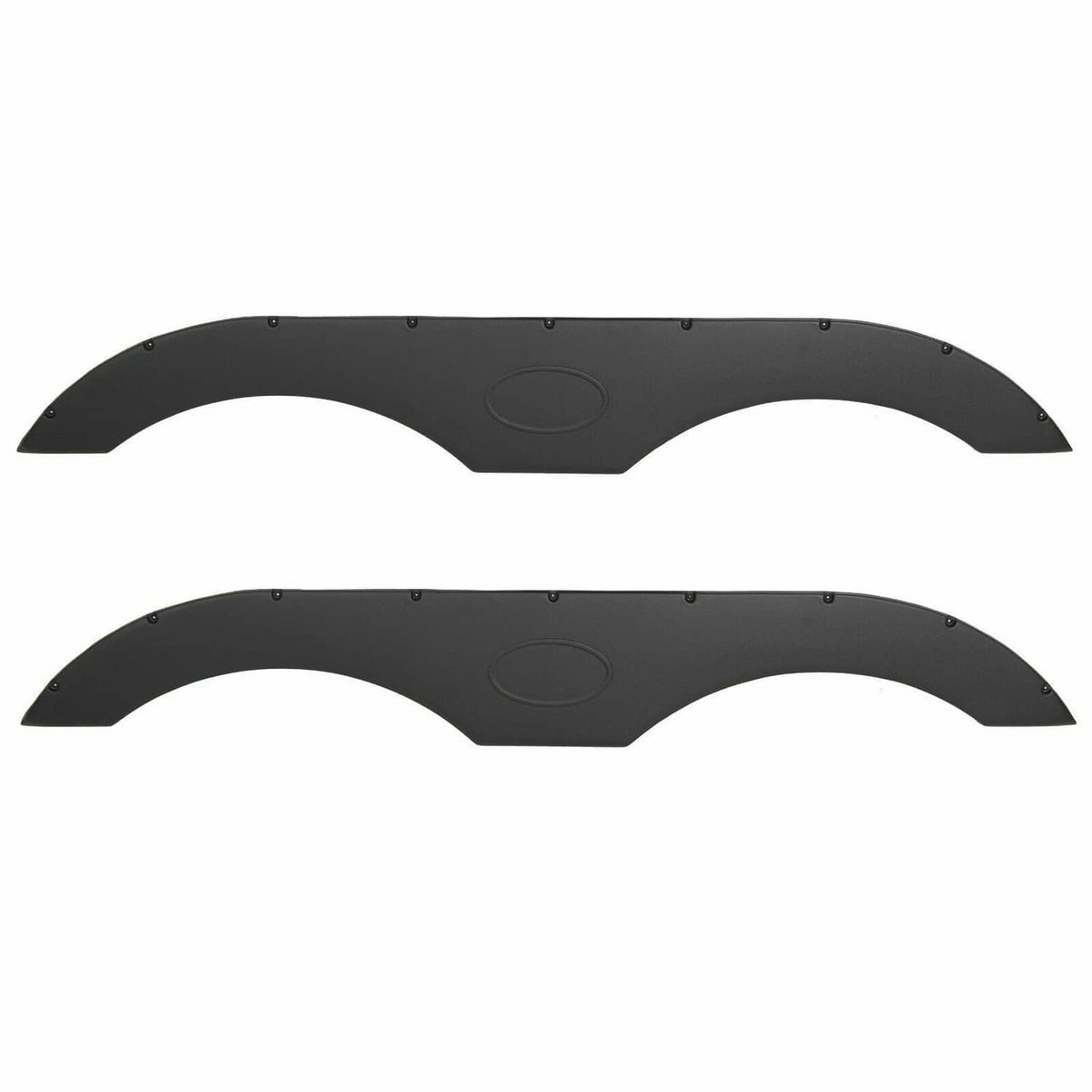 Solidspare 2Pcs Tandem Pair Black Trailer Fender Skirt For RVs Campers And Trailers Set