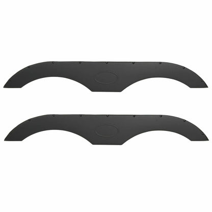 Solidspare 2Pcs Tandem Pair Black Trailer Fender Skirt For RVs Campers And Trailers Set